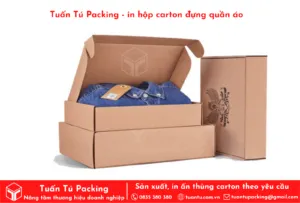 Thùng carton có in ấn đựng quần áo