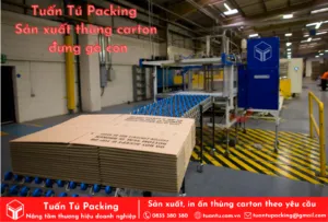 Bên trong nhà máy Tuấn Tú sản xuất thùng carton đựng gà